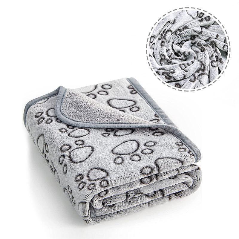Pet Blanket Warm Cut Flower Footprint Cover Blanket