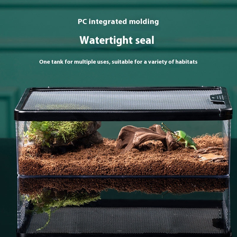 Track Box Feeding Turtle Hamster Corn Snake Cage