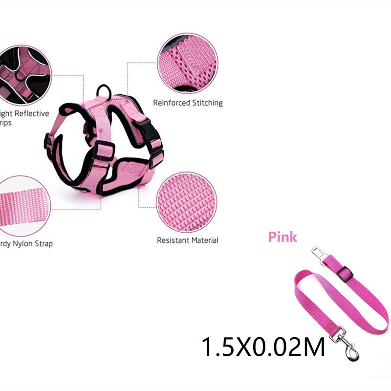 Escape Proof Cat Vest Harness and Car Seat Belt Adapter