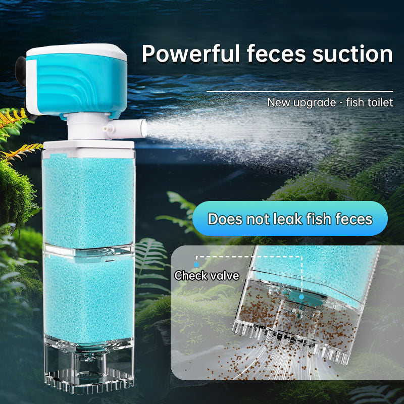 Multifunctional Aquarium Sponge Filter: Water Purifier, Pump, Wave Maker