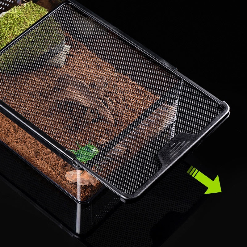Track Box Feeding Turtle Hamster Corn Snake Cage