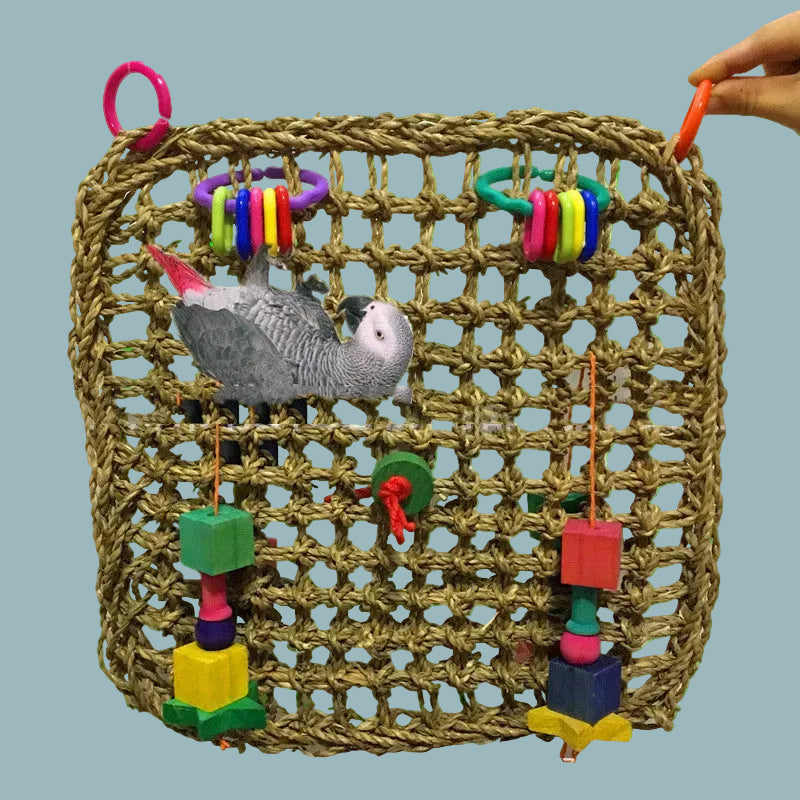 Pure Natural Straw Parrot Hammock
