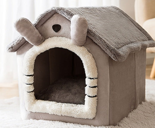 Foldable Doghouse Pet Cat Bed Winter Dog Villa