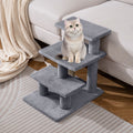 3-Tier Cat Stairs 19 Inch for High Bed Sofa-Gray