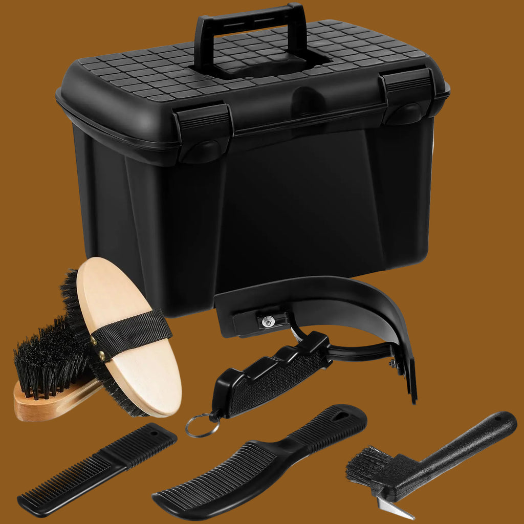 Large 8-piece Horse Grooming Box Kit