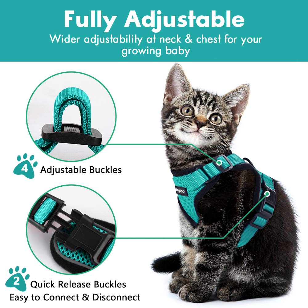 Escape Proof Cat Vest Harness and Car Seat Belt Adapter