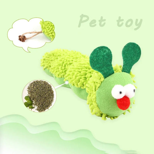 Cat Chew Toys Caterpillar Catnip Molar Toy