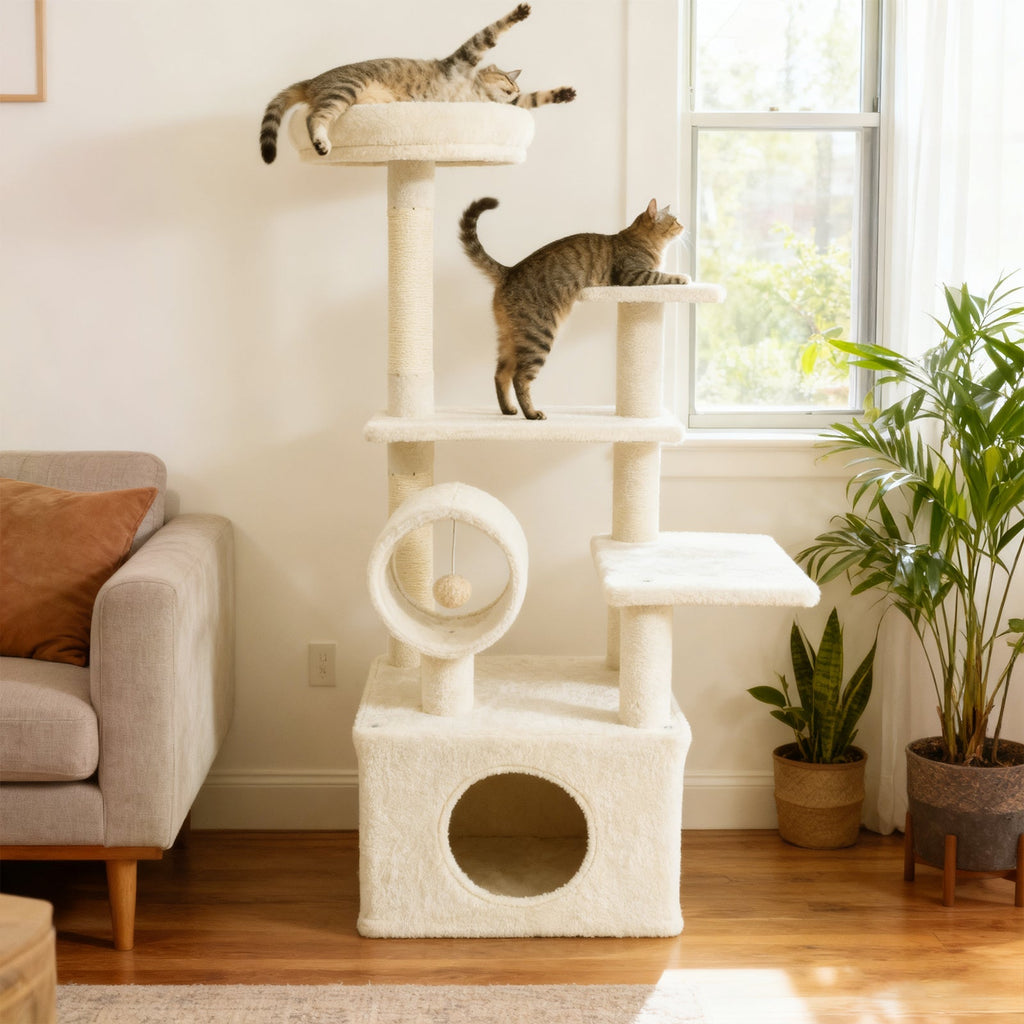 48 Inches Tall Cat Tree Multi-Level Kitten Tower