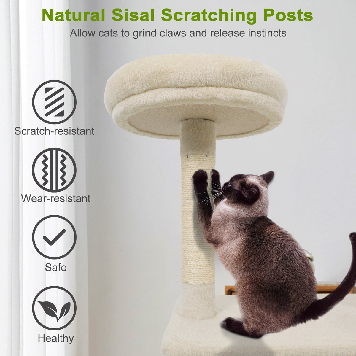 48 Inches Tall Cat Tree Multi-Level Kitten Tower
