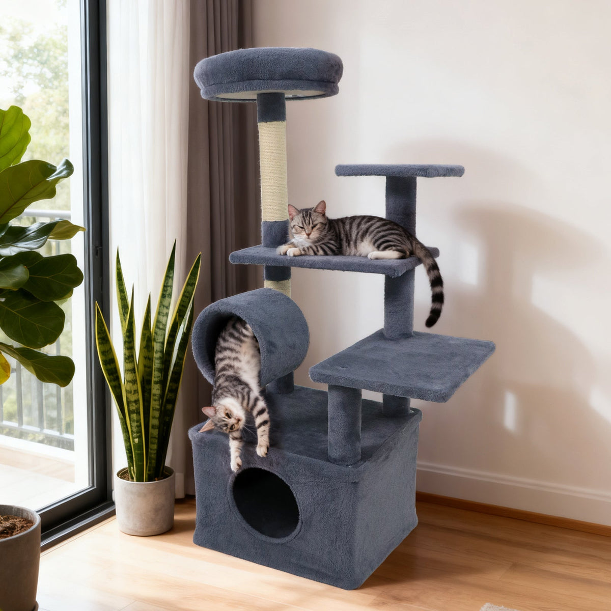 48 Inches Tall Cat Tree Multi-Level Kitten Tower