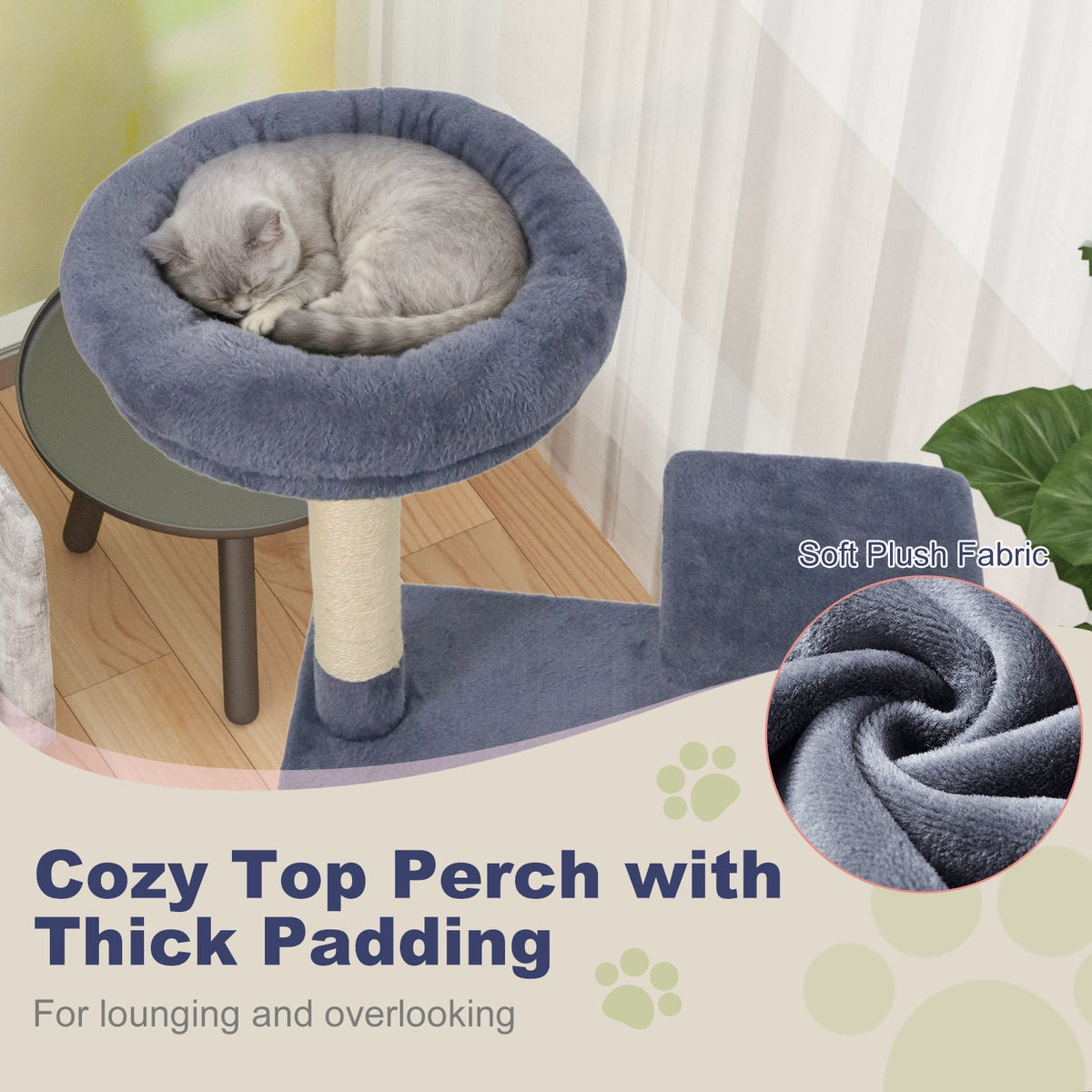 48 Inches Tall Cat Tree Multi-Level Kitten Tower