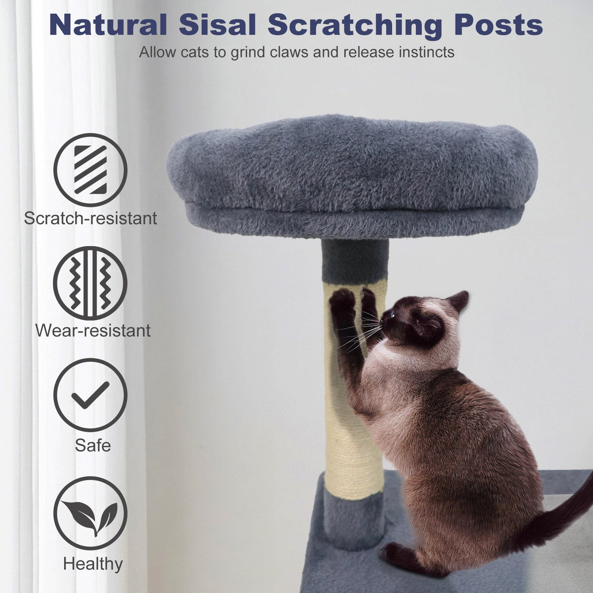 48 Inches Tall Cat Tree Multi-Level Kitten Tower