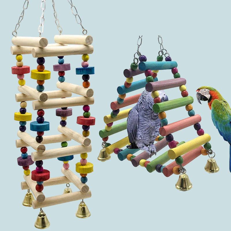 Parakeet Bird Toy Amusement Park Swing Stand