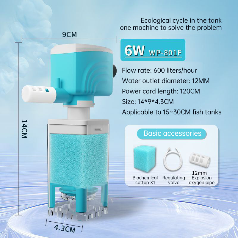Multifunctional Aquarium Sponge Filter: Water Purifier, Pump, Wave Maker