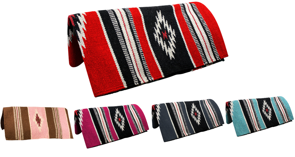 Handwoven Navajo-Inspired Acrylic Western Horse Saddle Blanket – 32" x 64"