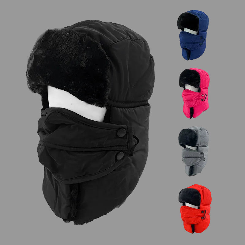 Windproof And Cold-resistant Solid-color Lei Feng Hat