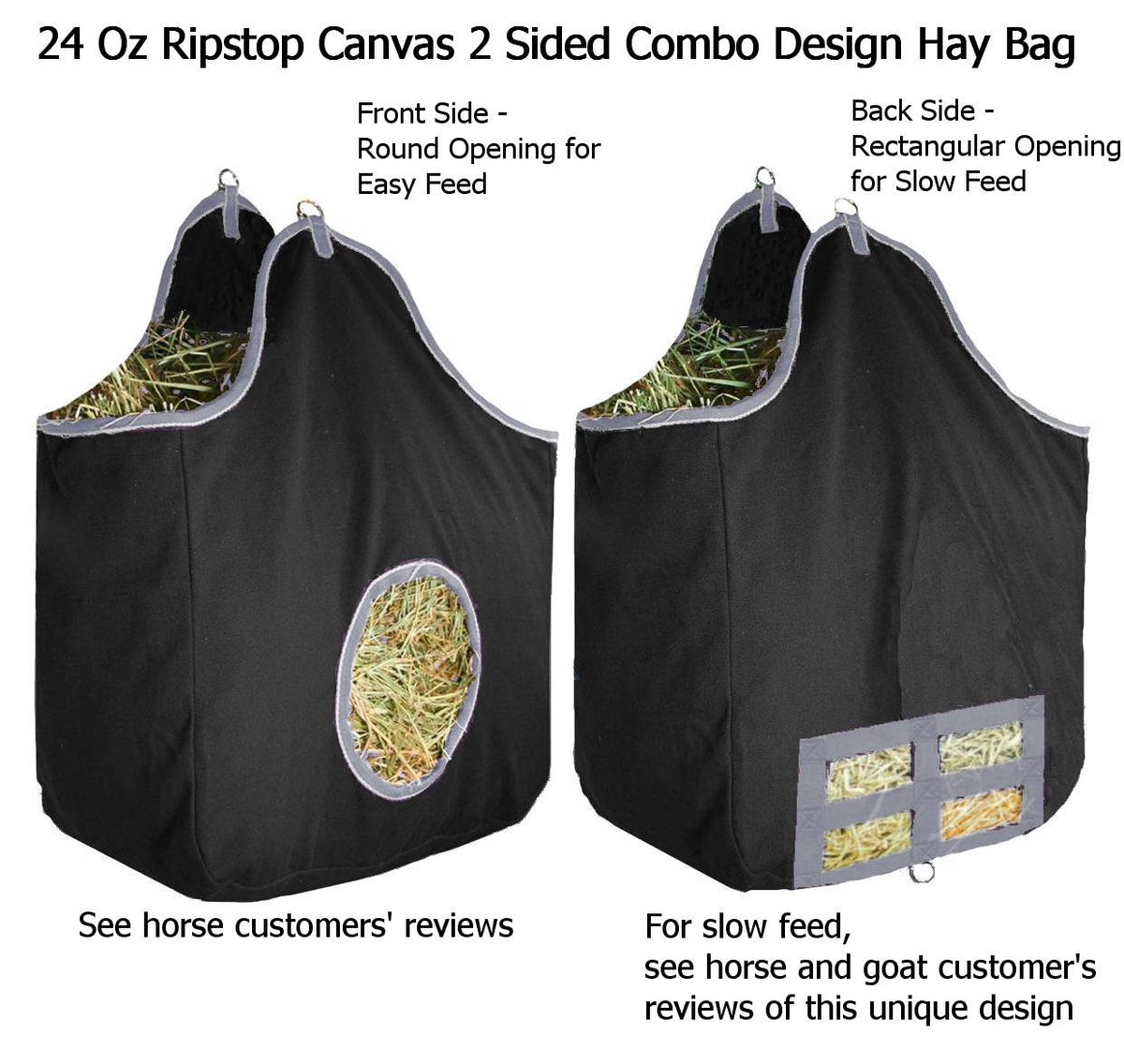 Derby Originals Large 24 OZ Canvas Horse Hay Bag