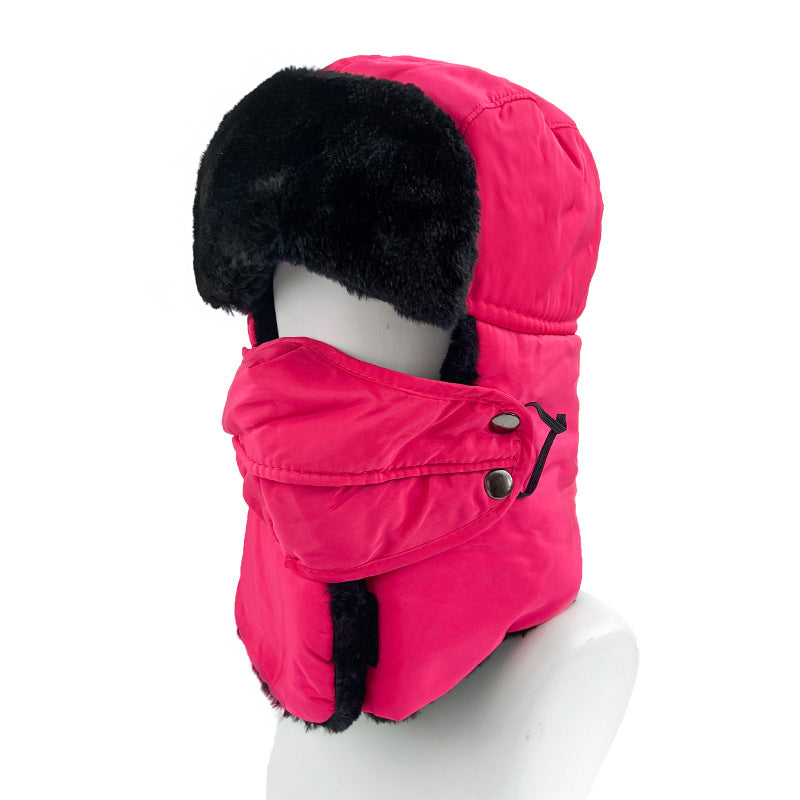 Windproof And Cold-resistant Solid-color Lei Feng Hat