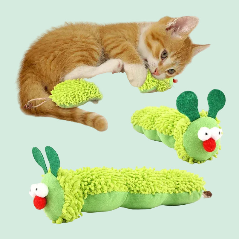 Cat Chew Toys Caterpillar Catnip Molar Toy