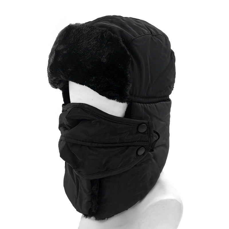 Windproof And Cold-resistant Solid-color Lei Feng Hat