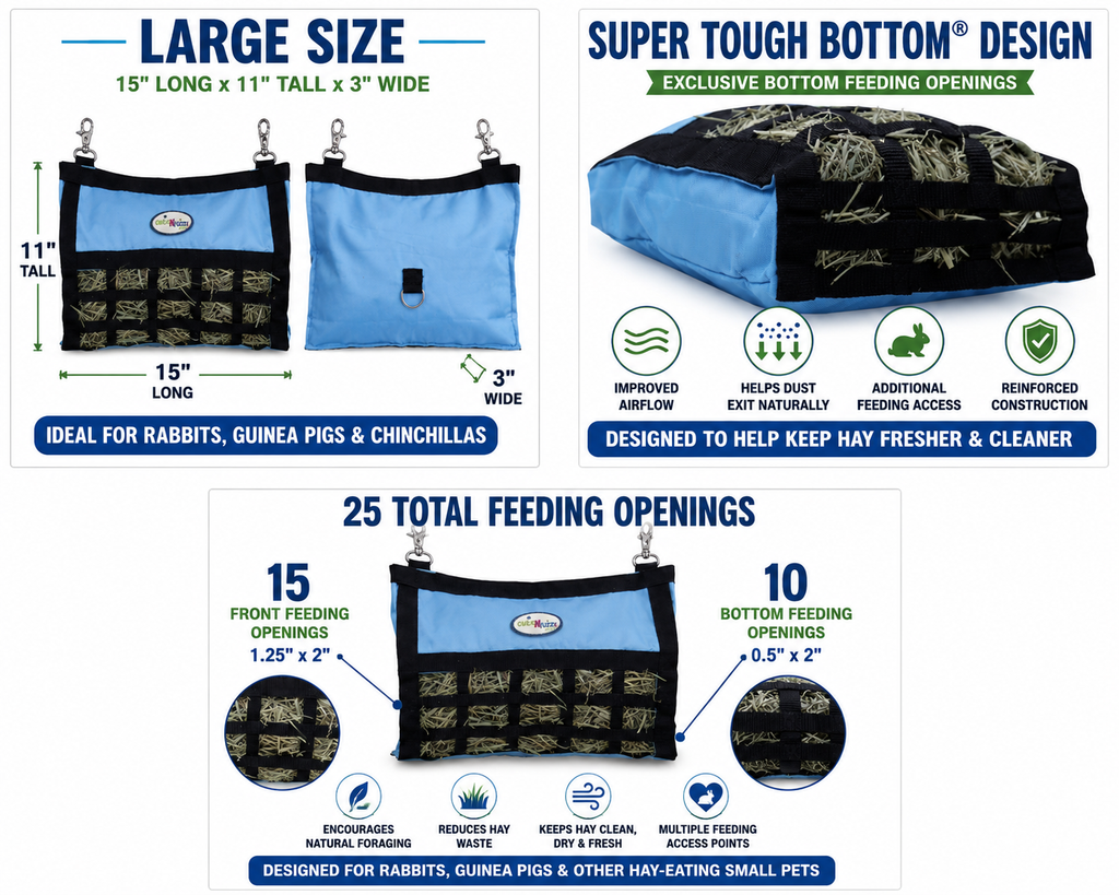 Cute-N-Fuzzy Rabbit & Guinea Pig Hay Bag Feeder