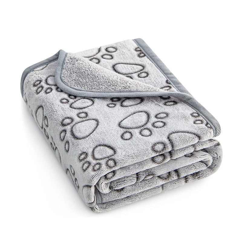 Pet Blanket Warm Cut Flower Footprint Cover Blanket
