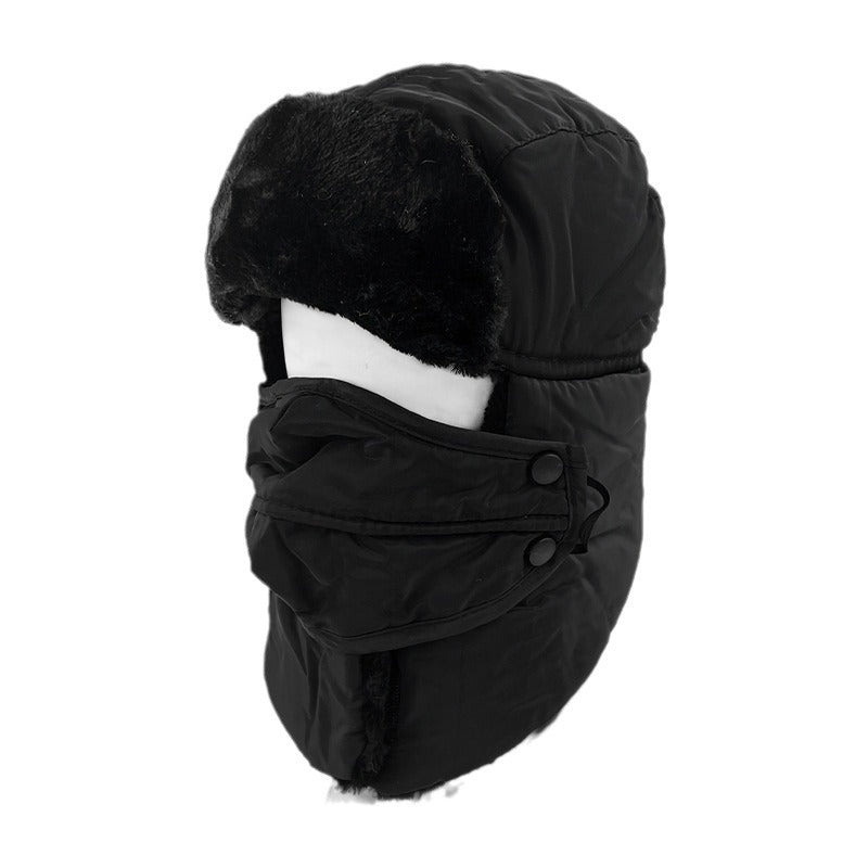 Windproof And Cold-resistant Solid-color Lei Feng Hat