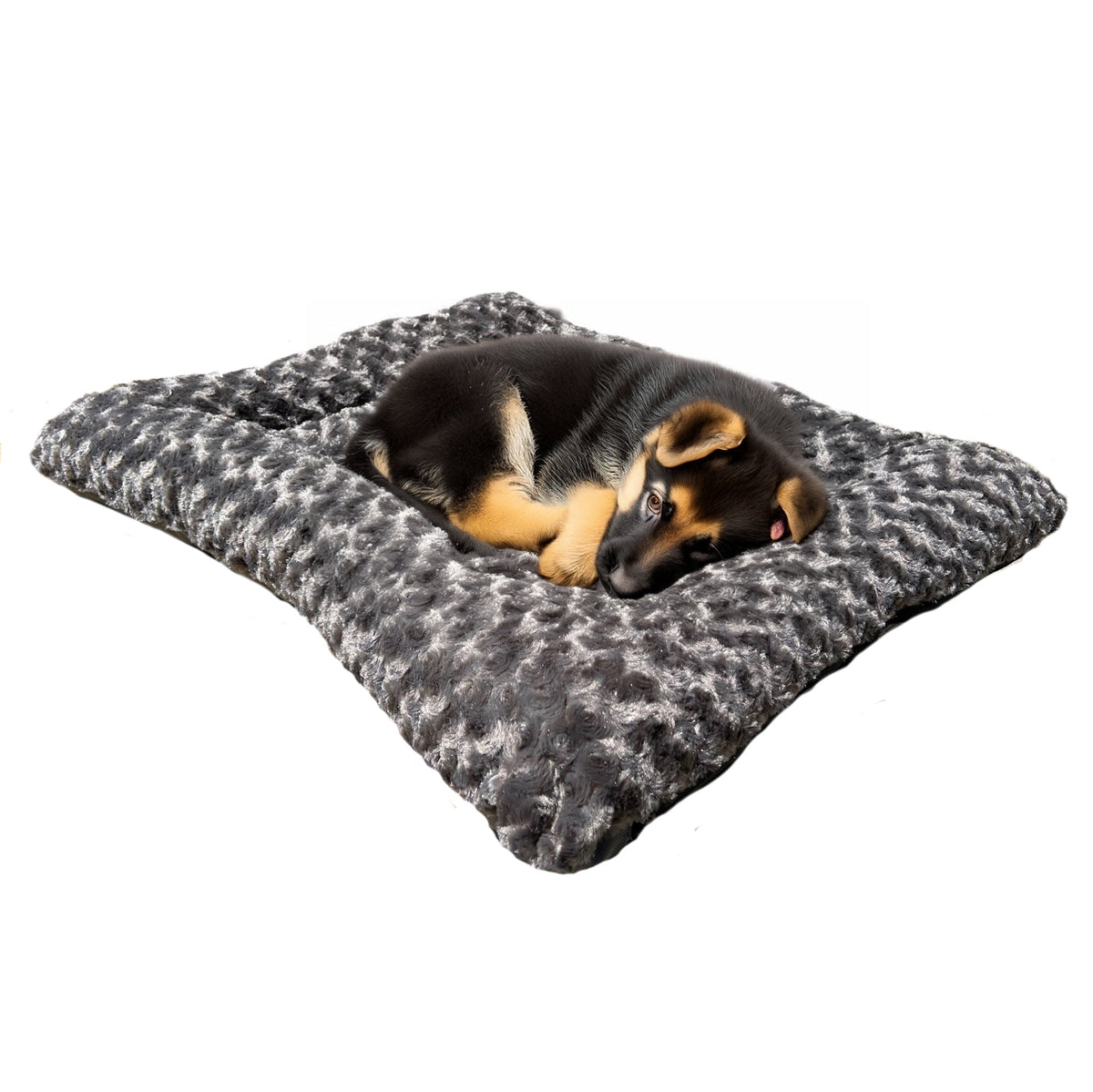 Dog Bed - Rectangle Bolstered Furvana™ 'Cloud'