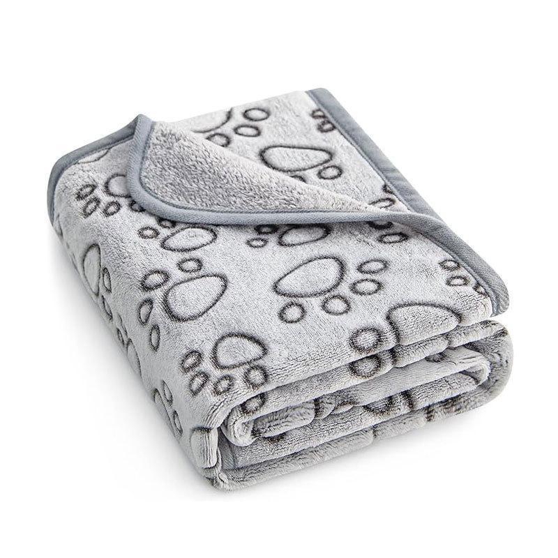 Pet Blanket Warm Cut Flower Footprint Cover Blanket