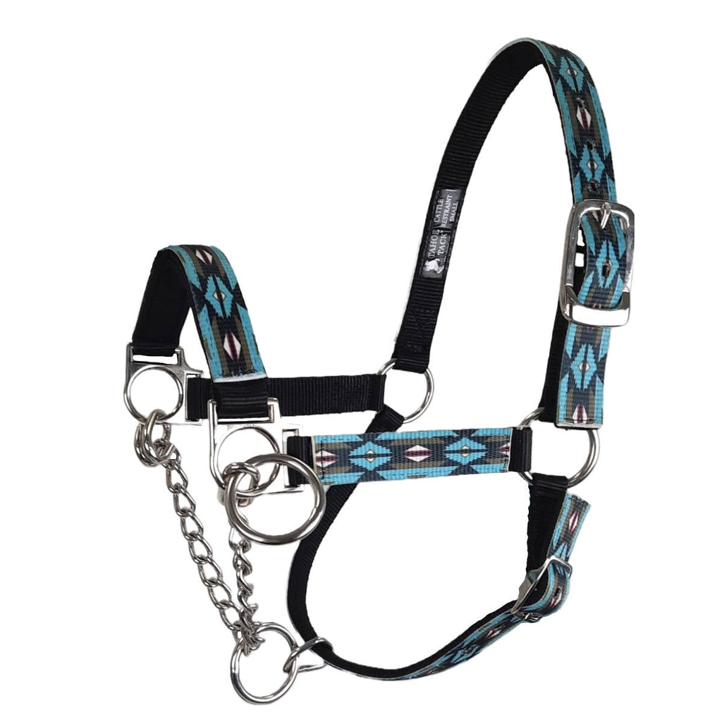 Tahoe Tack Nylon Overlay Cattle Restraint Halter with Padded Noseband
