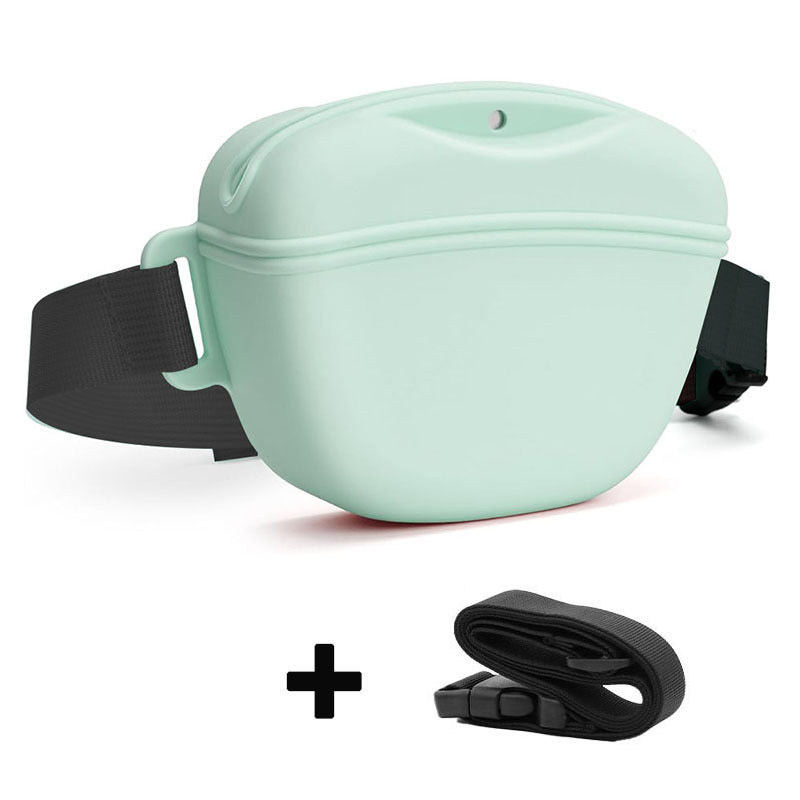 Silicone Dog Training Waist Bag Outdoor Portable Crossbody Pet Snack Pouch