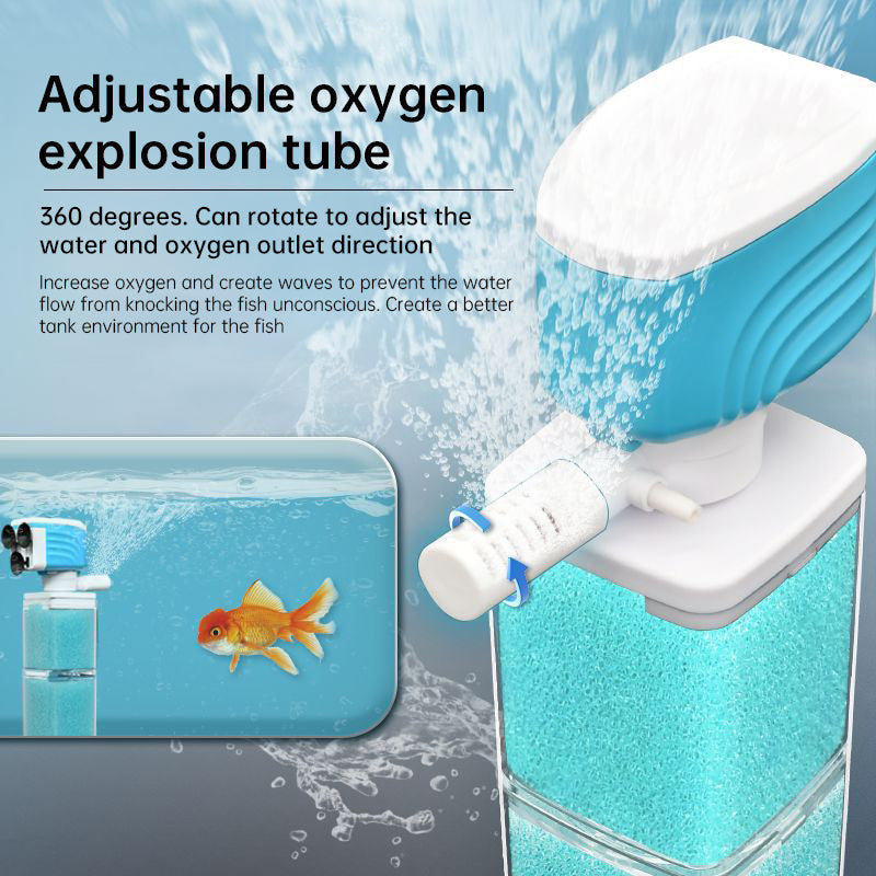 Multifunctional Aquarium Sponge Filter: Water Purifier, Pump, Wave Maker