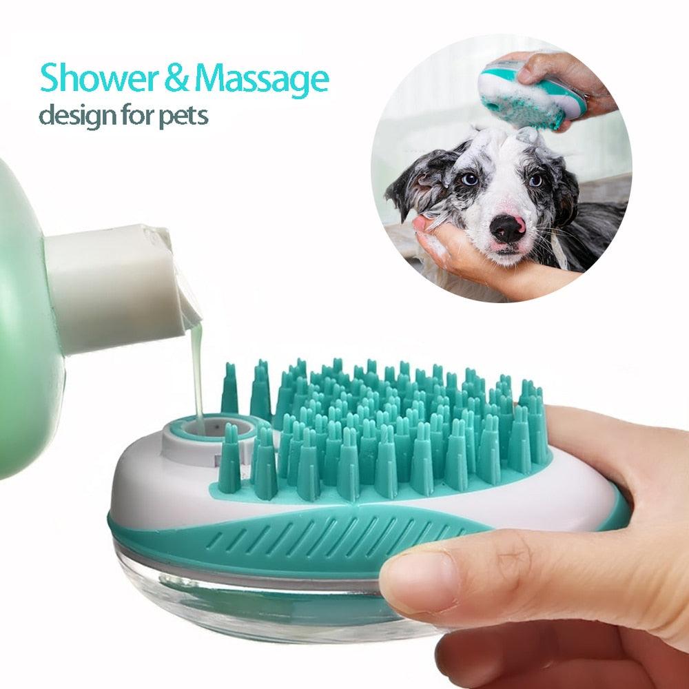 Pet Dog Cat Bath Brush 2-in-1 Pet  Massage