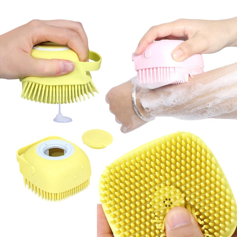 Pet Dog Cat Bath Brush 2-in-1 Pet  Massage