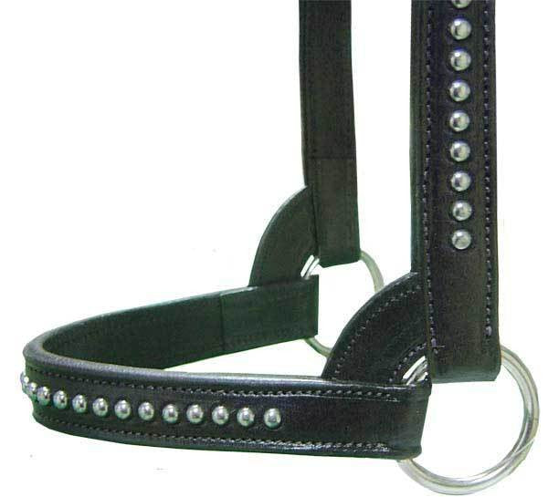 Derby Originals New and Improved Premium Show Spotted Flat Leather Cattle Show Halter