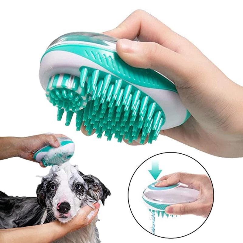 Pet Dog Cat Bath Brush 2-in-1 Pet  Massage