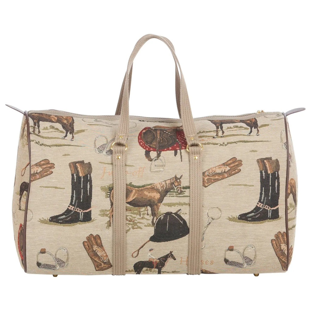 Huntley Equestrian Tapestry Duffle Bag-English Design