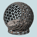 Huntley Pet Hemisphere Rattan Pet Bed, Elevated With Cushion