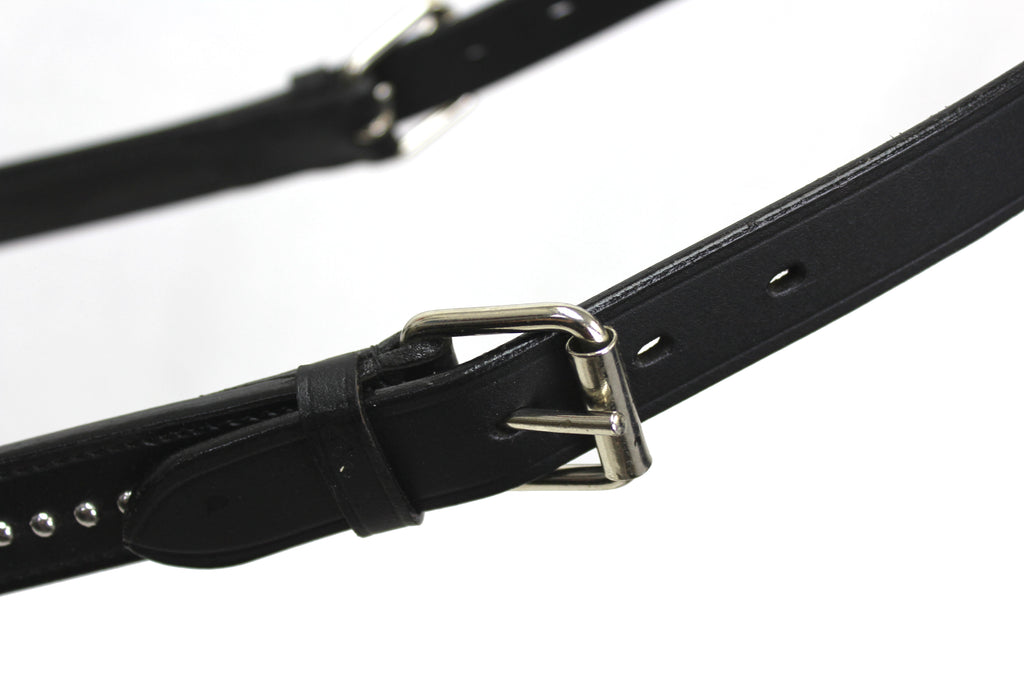 Derby Originals New and Improved Premium Show Spotted Flat Leather Cattle Show Halter