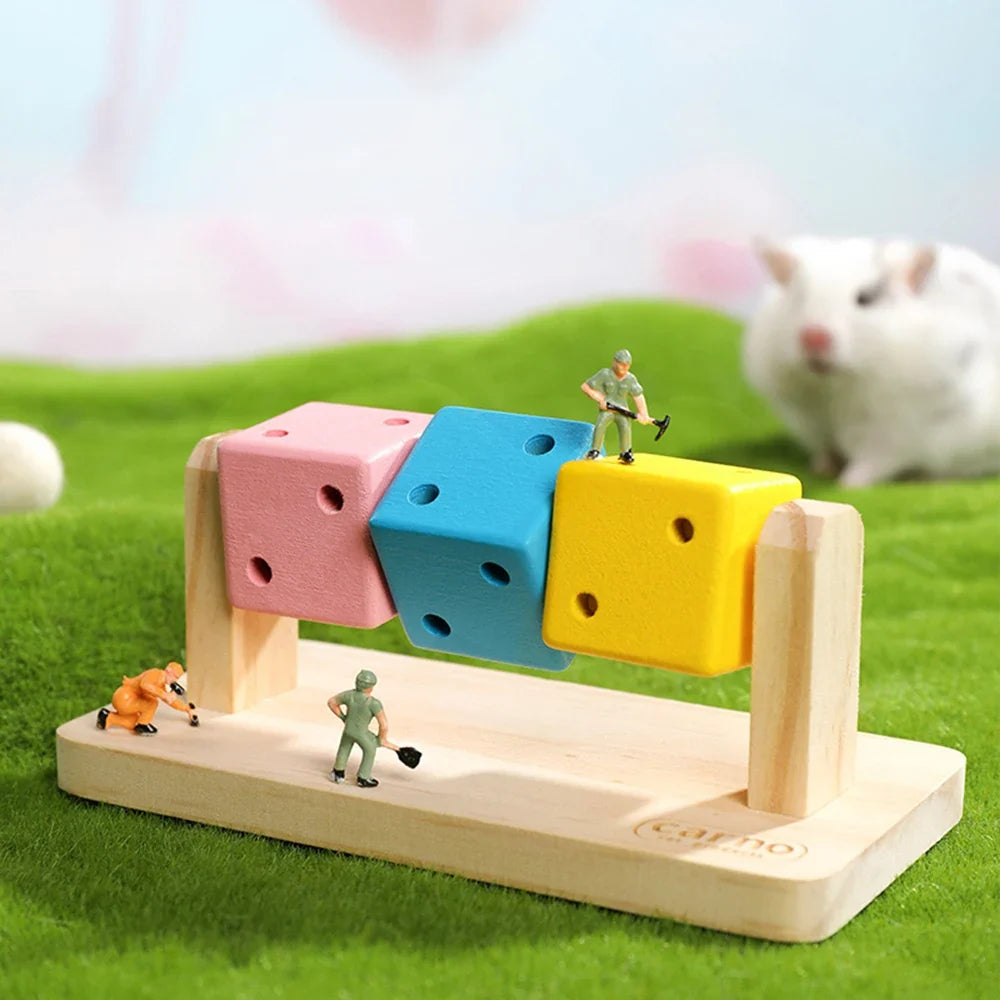 1PC Hamster Chew Toy Wood Platform Grinding Teeth