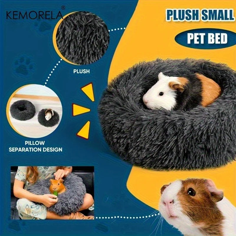 1PCS Ultra-Soft Plush Pet Nest Cozy Warm Hamster, Guinea Pig and other Small Mammals Sleeping Bed