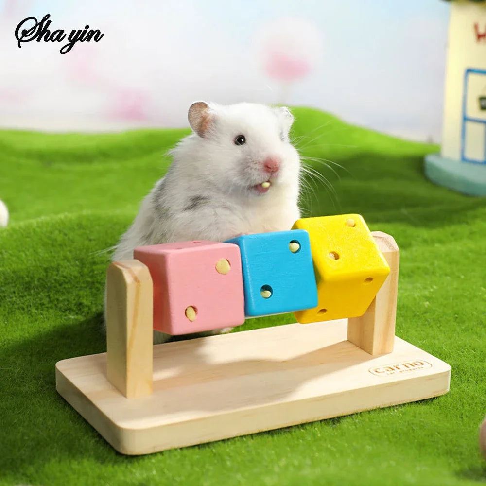 1PC Hamster Chew Toy Wood Platform Grinding Teeth