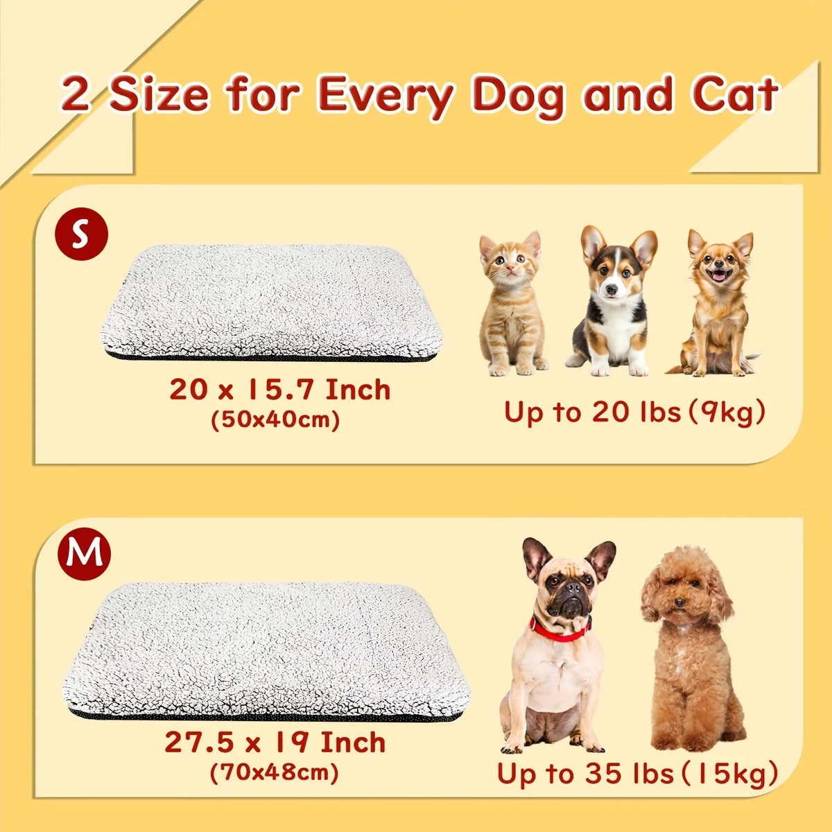 Self-Heating Pet Pads Blanket Puppy Pad