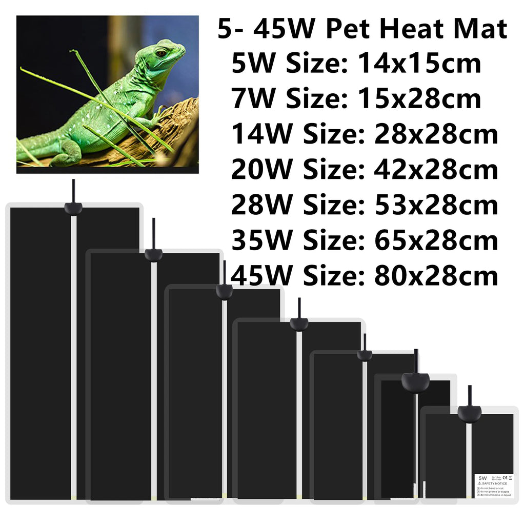 5-45W Plant Warm Heating Pad Waterproof Reptile Heater Mat