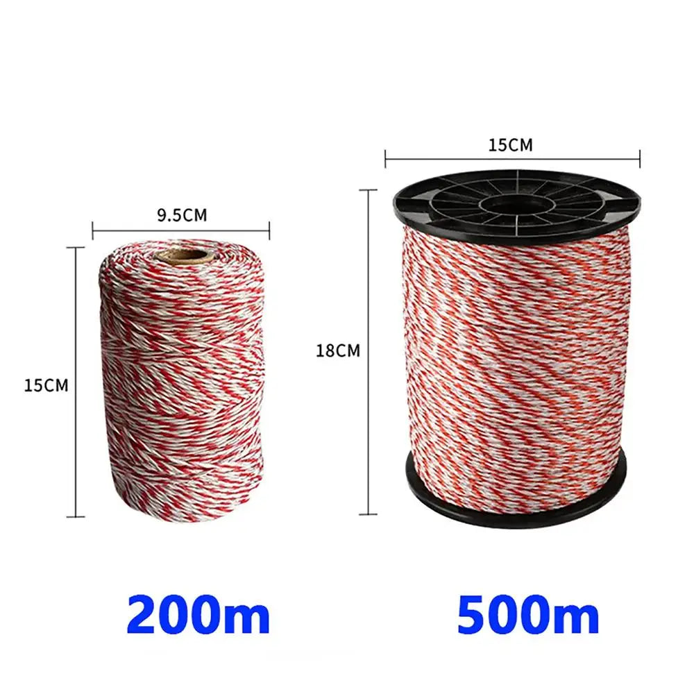 200/500M Roll Electric Fence Rope Electric Shepherd Cable for Livestock