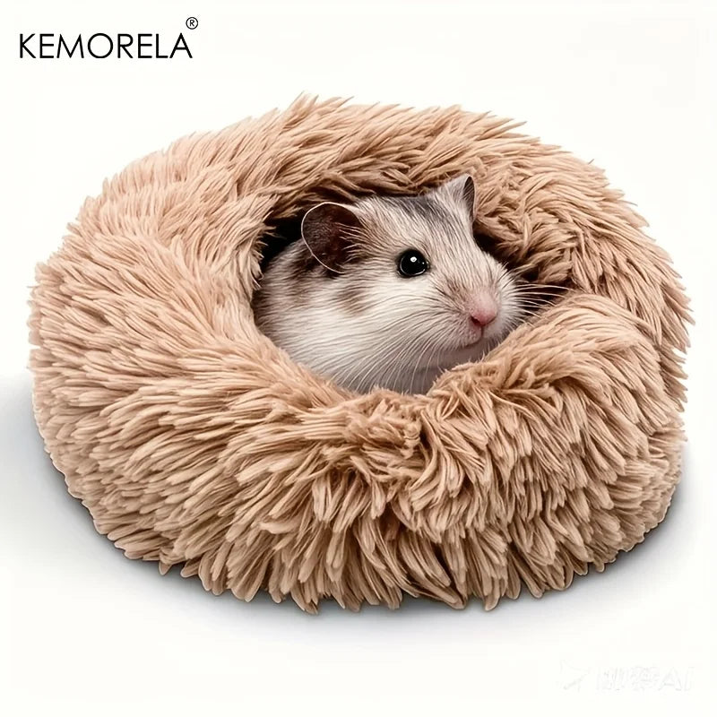 1PCS Ultra-Soft Plush Pet Nest Cozy Warm Hamster, Guinea Pig and other Small Mammals Sleeping Bed