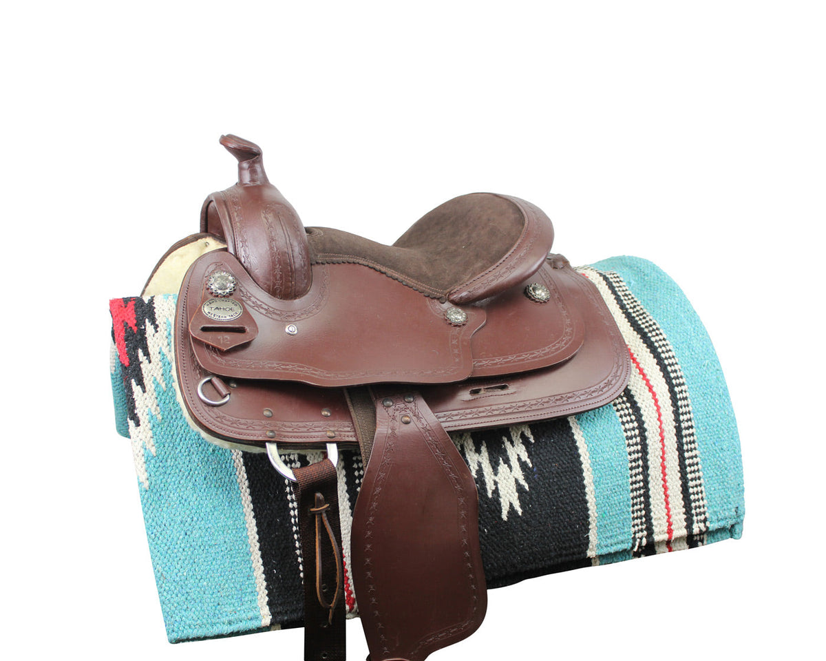 Handwoven Navajo-Inspired Acrylic Western Horse Saddle Blanket – 32" x 64"