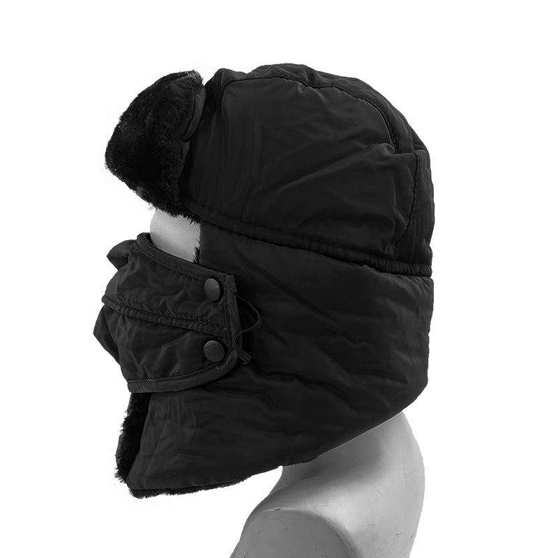 Windproof And Cold-resistant Solid-color Lei Feng Hat