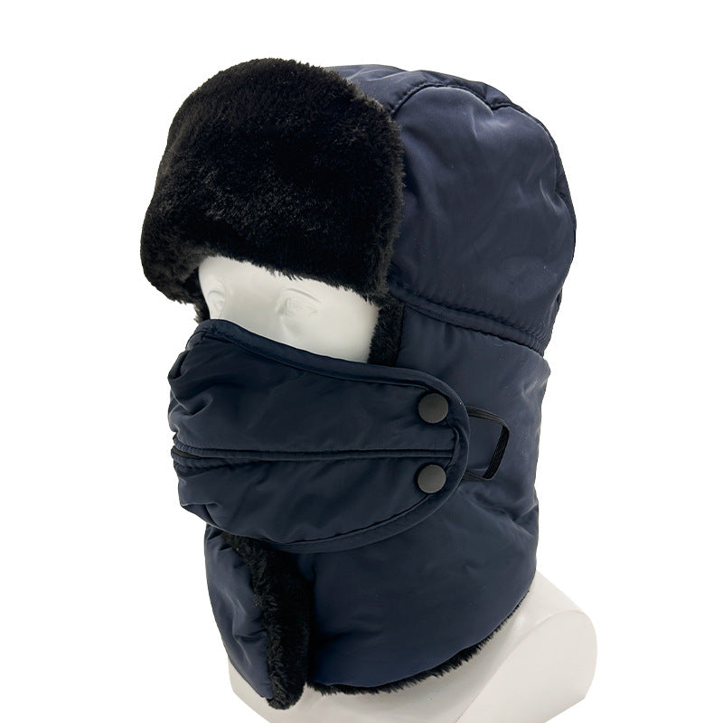 Windproof And Cold-resistant Solid-color Lei Feng Hat