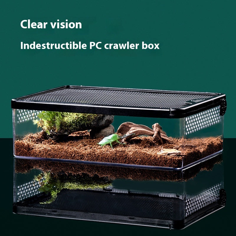 Track Box Feeding Turtle Hamster Corn Snake Cage